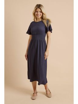 Dorothy Perkins - Shirred Waist Short Sleeve Midi Dress