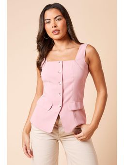Dorothy Perkins - Longline Button Through Waist Top