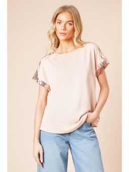 Dorothy Perkins - Short Sleeve Sequin Top