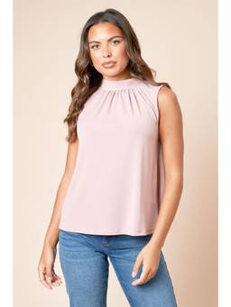 Dorothy Perkins - High Neck Tie Back Jersey Top