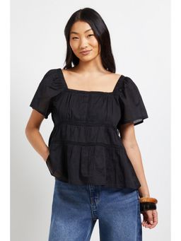 Dorothy Perkins - Petite Lace Insert Angel Sleeve Top