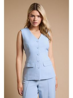 Dorothy Perkins - Pocket Detail Longline Button Up Waist Top