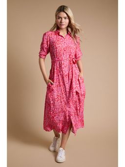 Dorothy Perkins - Animal Midi Shirt Dress with Belt