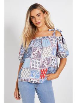 Dorothy Perkins - Tie Shoulder Bardot Top