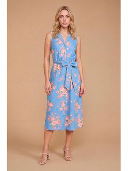 Dorothy Perkins - Button Down Belted Printed Midi Dress