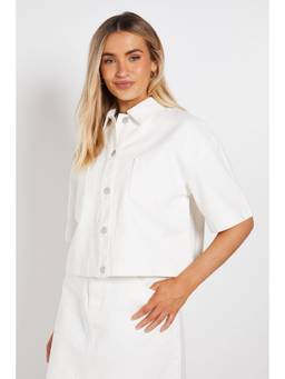 Dorothy Perkins - Boxy Cropped Denim Shacket