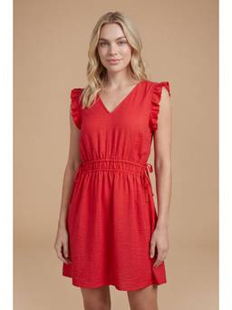 Dorothy Perkins - Drawstring Tie Waist Flutter Mini Dress