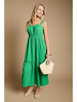 Dorothy Perkins - Crinkle Jersey Elasticated Waist Strappy Midi Dress