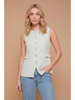 Dorothy Perkins - Frill Pocket Detail Button Up Waist Top