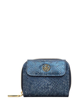 Eske - Melly Two Fold Wallet, Blue Python
