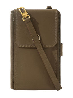 Eske - Light Taupe Color Solid Two Fold Wallet for Women