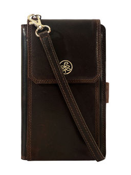 Eske - Brown Color Solid Two Fold Wallet for Women