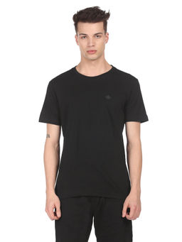 Arrow Sports - Black Crew Neck Solid T-Shirt