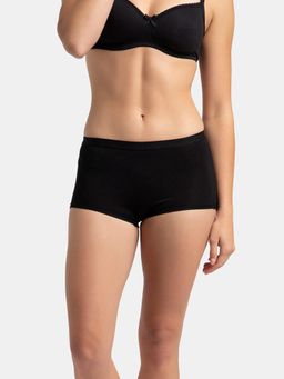 Jockey - 1810 Women Full Coverage Micro Modal Elastane Boy Shorts - Black