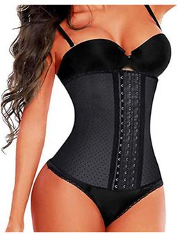 BRACHY - Women Corset Shapewear High Waist Tummy Control Shapewear With Hook Belt Black