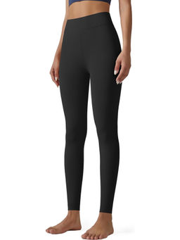 BRACHY - Women Thigh High Lined Sheer Thermal Jegging Tights- Black