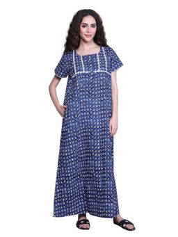evolove - Vibrant Bliss Cotton Nightwear Blue