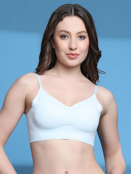 PrettyCat - Lightly Padded Non Wired Sexy Bralette for Women Blue