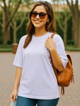 Bewakoof - Women's Purple Oversized T-shirt