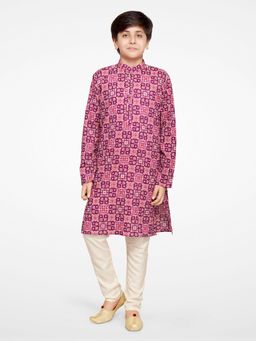 Jeetethnics - Boys Purple Kurta Pyjama Set (Set of 2)