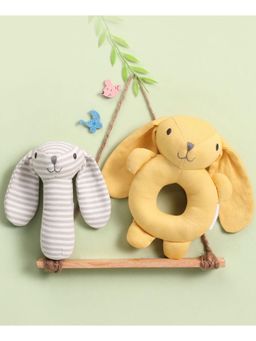 Bonfino - Premium Bear & Dog Rattles (Pack of 2) (3-12 Months)