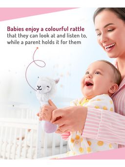 Bonfino - Premium Plush Lama Rattle (3-12 Months)