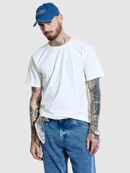 Snitch - White Slim Fit T-Shirt