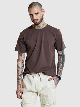 Snitch - Brown Slim Fit T-Shirt