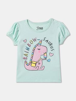 R&B - Graphic Regular Girls Green T-Shirt