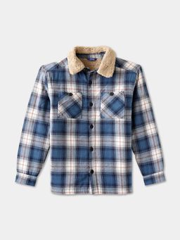 R&B - Plaid Relaxed Boys Blue Jacket