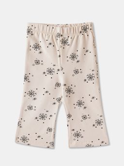 R&B - Stars Bootcut Girls Beige Leggings