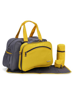 My Milestones - Duo Detach 2-In-1 Multi Purpose Baby Diaper Bag with Changing Mat-Grey Yellow