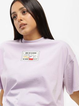 Levi's - Women Mock Neck Purple T-Shirt