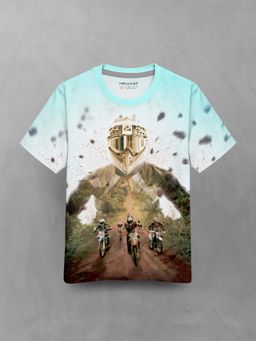 HELLCAT - Multi-Color Graphic Half Sleeve Round Neck T-Shirt