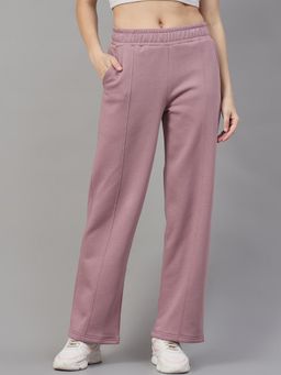 98 Degree North - Women Straight Fit Fleece Track Pants - Pink