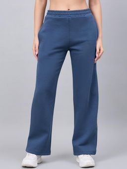 98 Degree North - Women Straight Fit Fleece Track Pants - Indigo