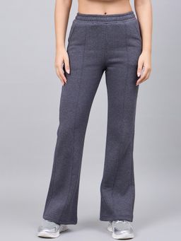98 Degree North - Women Bootcut Fleece Track Pants - Charcoal