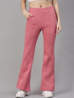 98 Degree North - Women Bootcut Fleece Track Pants - Pink