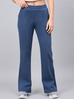 98 Degree North - Women Bootcut Fleece Track Pants - Indigo