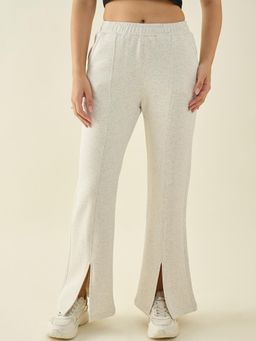98 Degree North - Women Bootcut Fleece Track Pants - Off White
