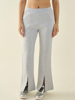 98 Degree North - Women Bootcut Fleece Track Pants - Grey