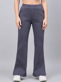 98 Degree North - Women Bootcut Fleece Track Pants - Charcoal
