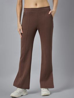 98 Degree North - Women Bootcut Fleece Track Pants - Brown