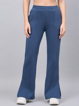 98 Degree North - Women Bootcut Fleece Track Pants - Indigo