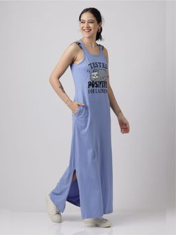 Slumber Jill - Blue Grape Mist Sporty Luxe Lounge Nightdress