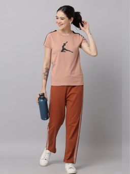 Slumber Jill - Multi-Color Cafe Creme Snuggle Fit T-Shirt with Pant (Set of 2)