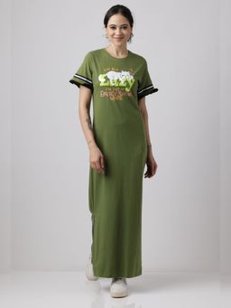 Slumber Jill - Green Snooze Style Comfort Nightdress