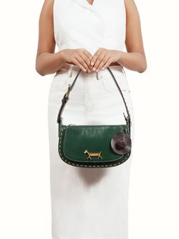 Hidesign - Merida 02 Genuine Leather Women's Shoulder Bag - Green