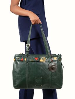 Hidesign - Oaxaca 02 Genuine Leather Women's Tote Bag - Green