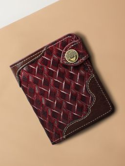 Hidesign - Pisco W1 Genuine Leather Unisex Key Holder Wallet- Maroon